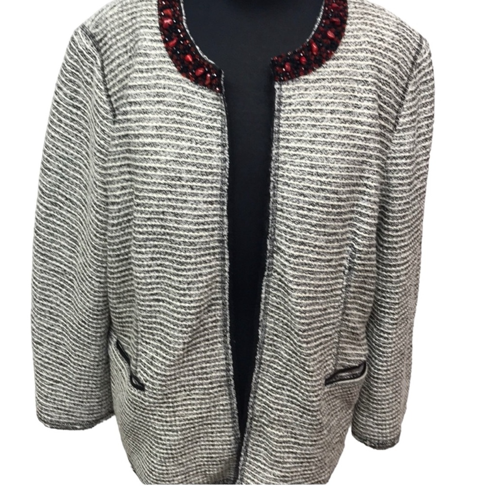 Chico’s Beaded Neck Jacket